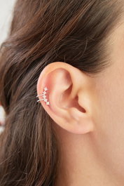 Heliophilia Silver Pendientes de Plata Esterlina 925 con Rodio